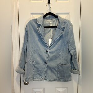 NWT Dylan Denim Blue Women's Jacket Size Large